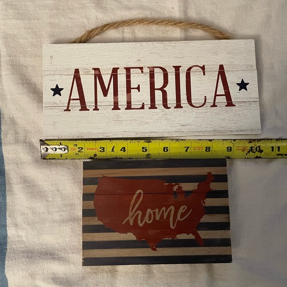 ❣️2/$20 -Handmade Patriot Small Wooden Plaque | Tiny Home/Office/Van Life - Picture 5 of 5